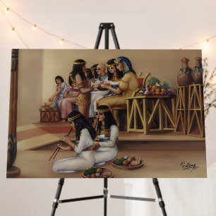 Ancient Egyptian Royal Banquet Fine Art Print Foam Board