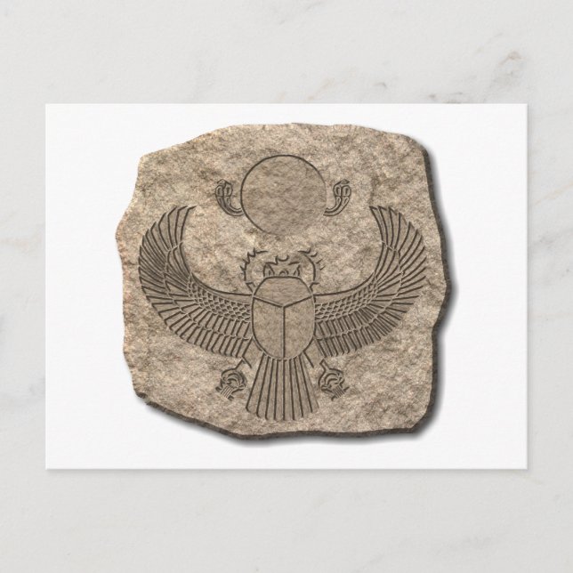 Ancient Egyptian Sacred Scarab Stone Postcard (Front)