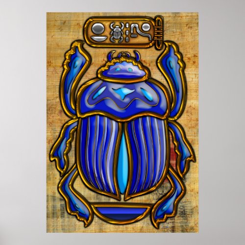 Ancient Egyptian Scarab Poster