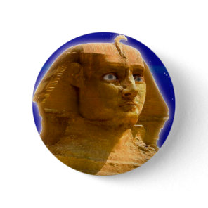 Ancient Egyptian Sphinx at Giza Art Design Button