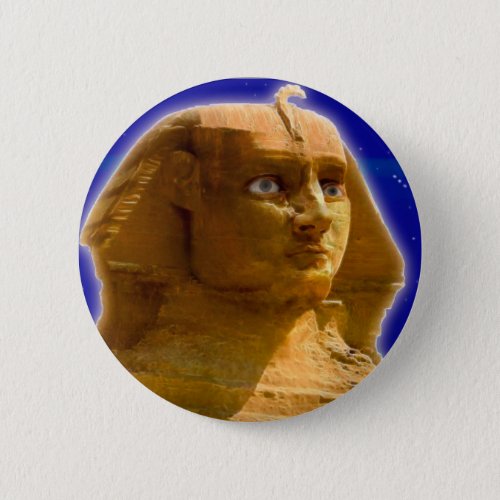 Ancient Egyptian Sphinx at Giza Art Design Button