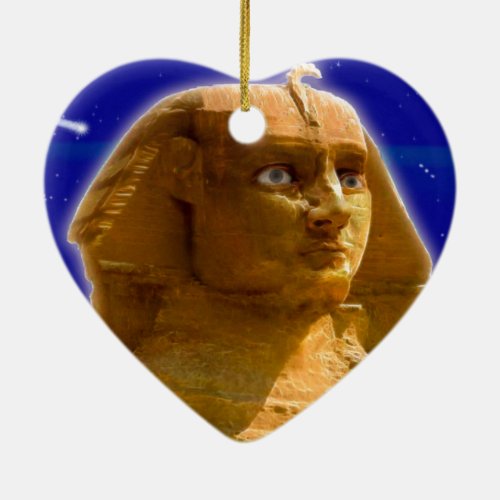 Ancient Egyptian Sphinx at Giza Art Design Ceramic Ornament