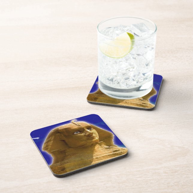 Ancient Egyptian Sphinx at Giza Art Design Drink Coaster (Right Side)
