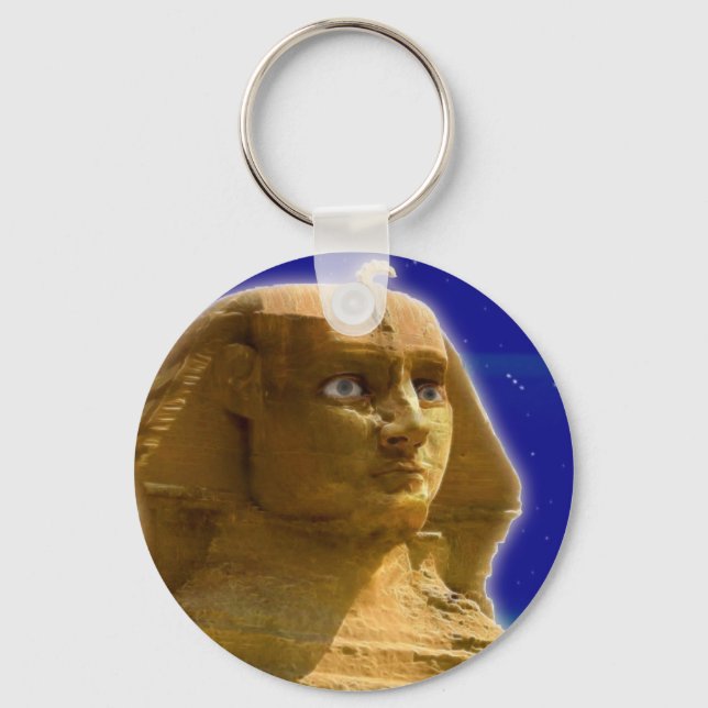 Ancient Egyptian Sphinx at Giza Art Design Keychain (Front)