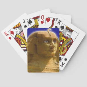Ancient Egyptian Sphinx at Giza Art Design Poker Cards