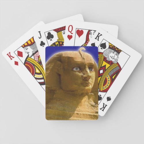 Ancient Egyptian Sphinx at Giza Art Design Poker Cards