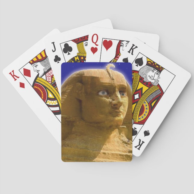 Ancient Egyptian Sphinx at Giza Art Design Poker Cards (Back)