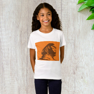 Ancient Egyptian Sphinx Bold Orange And Brown T-Shirt