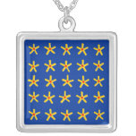 Ancient Egyptian Style Stars Silver Plated Necklace at Zazzle