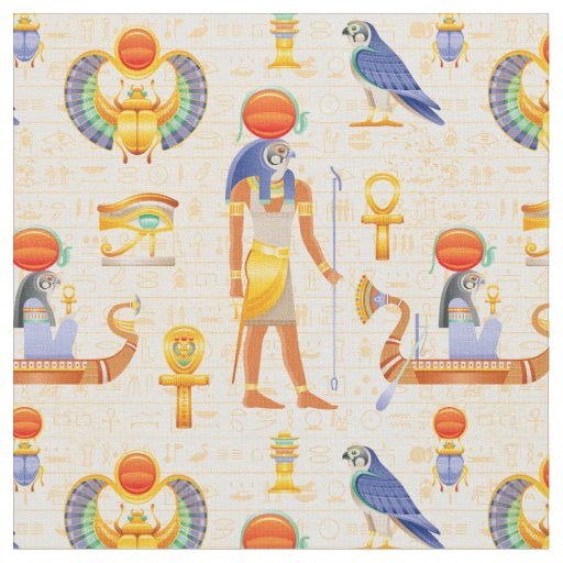 Ancient Egyptian Symbols Fabric