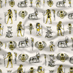Ancient Egyptian Symbols Hyroglifics Alphabet Fabric