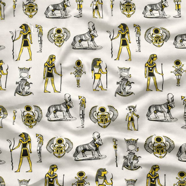 Ancient Egyptian Symbols Hyroglifics Alphabet Fabric (Creator Uploaded)