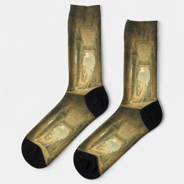 Ancient Egyptian Temple of Esna  Socks (Left)