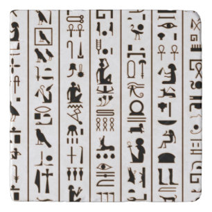 Ancient Egyptian Temple Scribe Hieroglyphics  Trivet