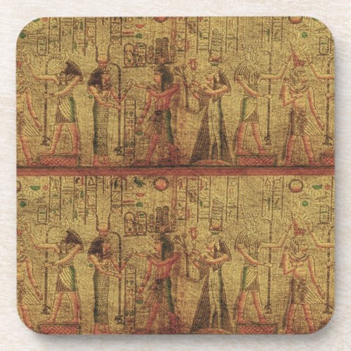 Ancient Egyptian Temple Wall Art Beverage Coaster