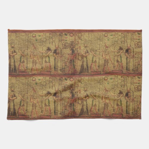 Ancient Egyptian Temple Wall Art Kitchen Towel