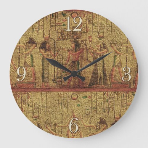 Ancient Egyptian Temple Wall Art Large Clock