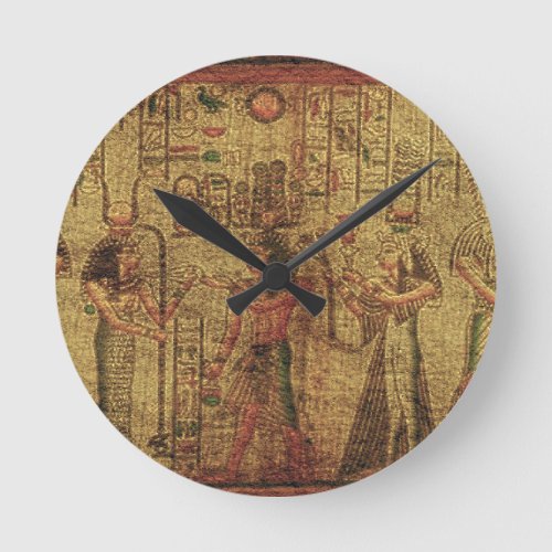 Ancient Egyptian Temple Wall Art Round Clock