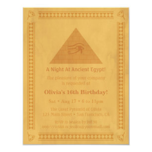 Egyptian Birthday Invitations 2