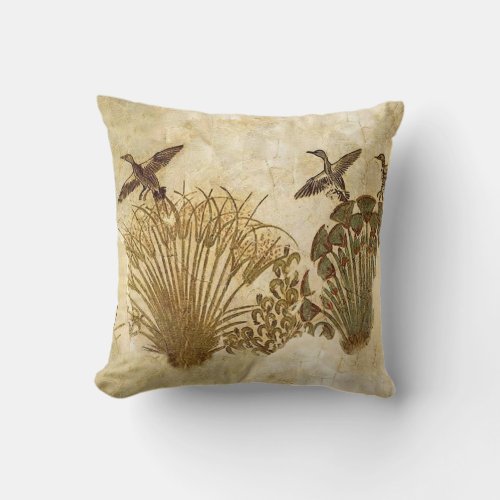 Ancient Egyptian Wall Art Throw Pillow