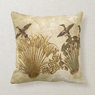 Ancient Egyptian Wall Art Throw Pillow