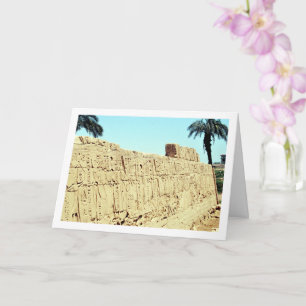 Ancient Egyptian Wall with Hieroglyphics, Luxor Card
