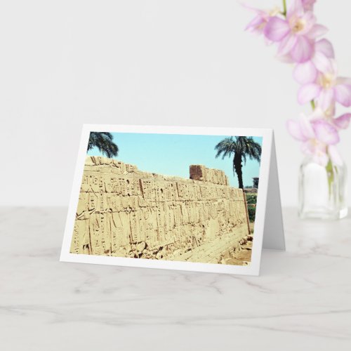 Ancient Egyptian Wall with Hieroglyphics Luxor Card