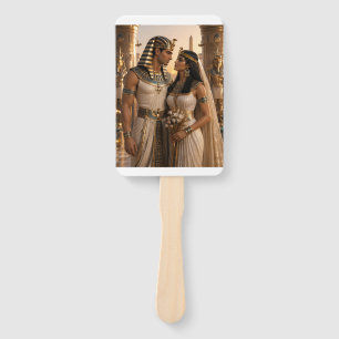 Ancient Egyptian Wedding Royalty Couple Hand Fan