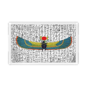 Ancient Egyptian Winged Scarab   Acrylic Tray