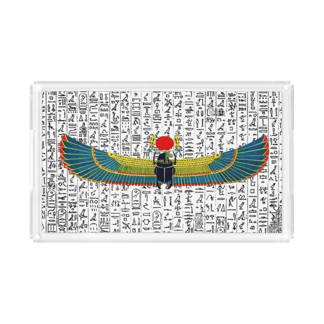 Ancient Egyptian Winged Scarab   Acrylic Tray (Front)