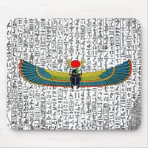 Ancient Egyptian Winged Scarab Mouse Pad