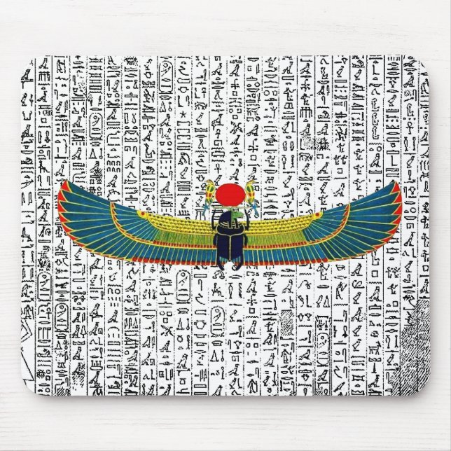 Ancient Egyptian Winged Scarab Mouse Pad (Front)