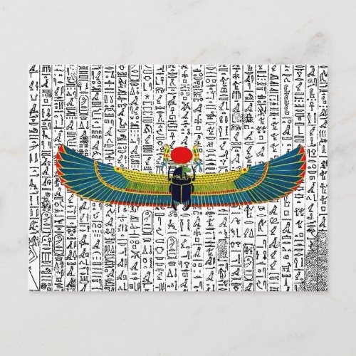 Ancient Egyptian Winged Scarab Postcard