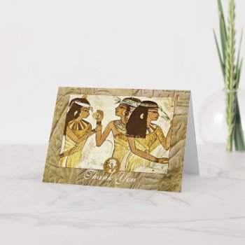Ancient Egyptian Women With Essential Oils Thanks Thank You Card by MagnoliaVintage at Zazzle