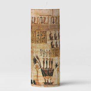 Ancient Egyptians Death Court Maat Godess Pillar Candle