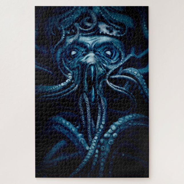 Ancient Eldtich Horror: Deep Ocean Kraken Jigsaw Puzzle (Vertical)