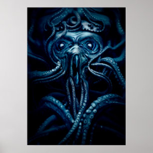 Ancient Eldtich Horror: Deep Ocean Kraken Poster