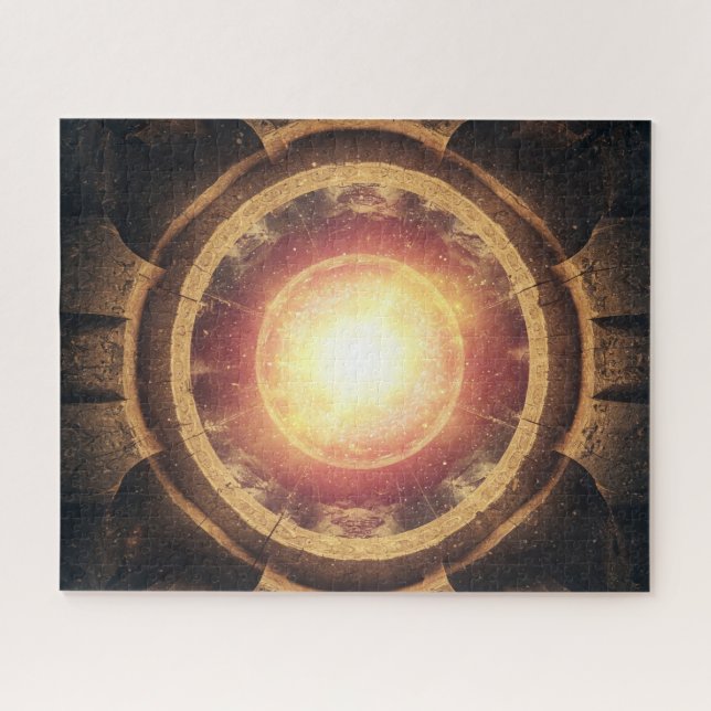 Ancient Electric Pattern into Black Hole Space Jigsaw Puzzle (Horizontal)