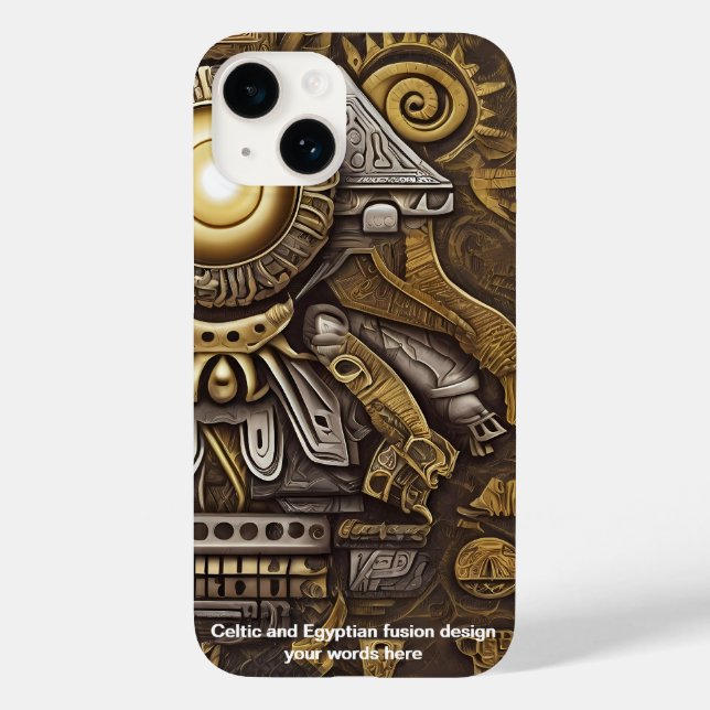 Ancient Elegance: Celtic & Egyptian Case-Mate iPhone Case (Back)