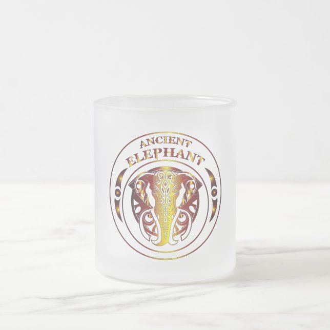 Ancient Elephant Glass Mug (Center)