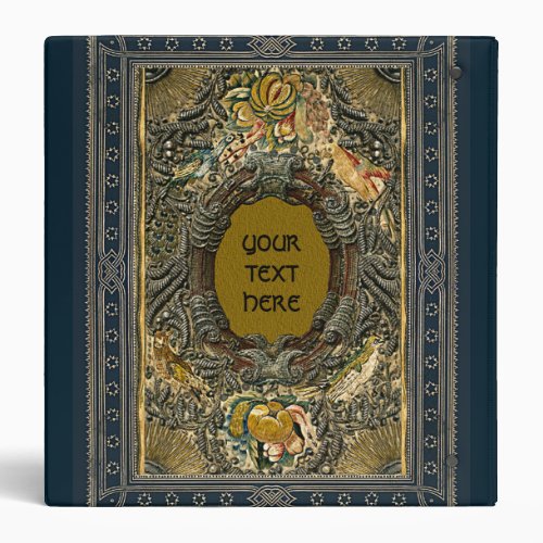 Ancient Embroidered Book Cover Monogram Binder