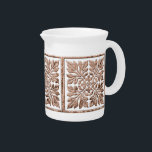 Ancient english tile cool faded brown beverage pitcher<br><div class="desc">Original - by YANKAdesigns!</div>