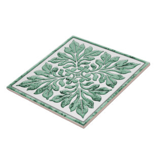 Ancient english tile cool faded green
