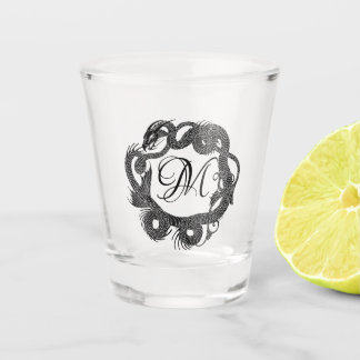 Ancient Entwined Dragon Personalized  Shot Glass