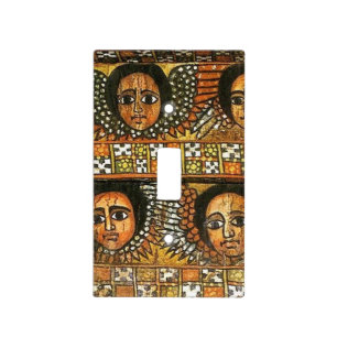 Ancient Ethiopian Angels Art Light Switch Cover