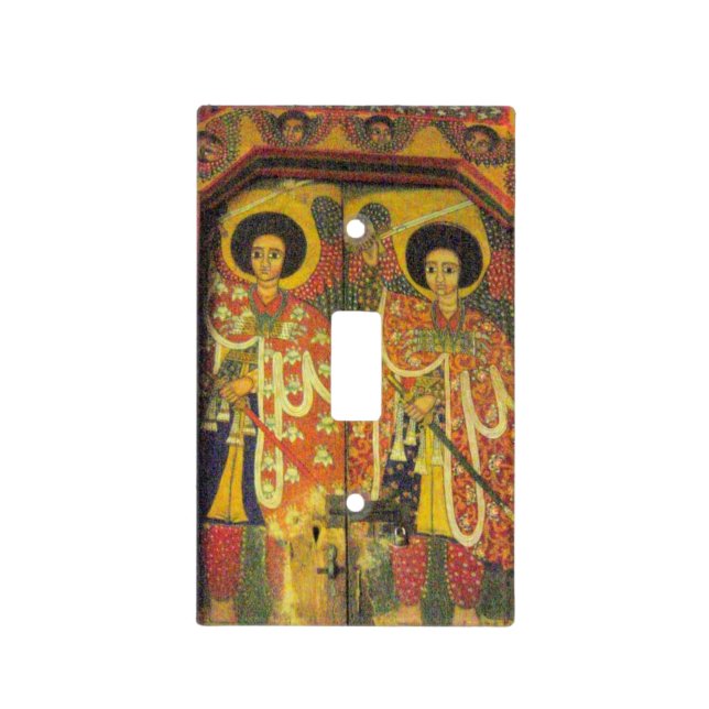 Ancient Ethiopian Art Design Light Switch Cover (Front)