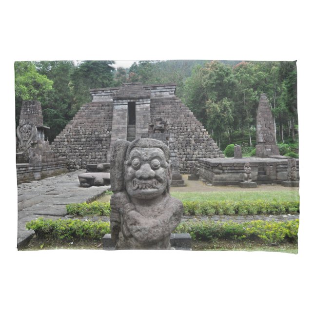 Ancient Exotic Temple Candi Sukuh Pillow Case (Front)