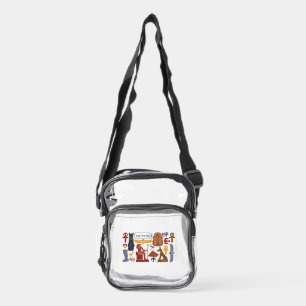 Ancient Eyptian Symbols and Graphics Personalized Clear Crossbody Bag