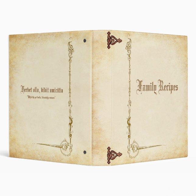 Ancient Family Cookbook 3 Ring Binder (Background)