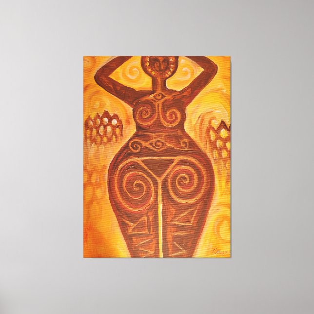 Ancient fertility goddess canvas print (Front)